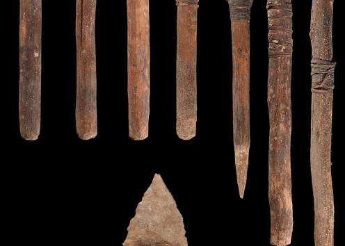 Early Archaic atlatl foreshafts and darts.