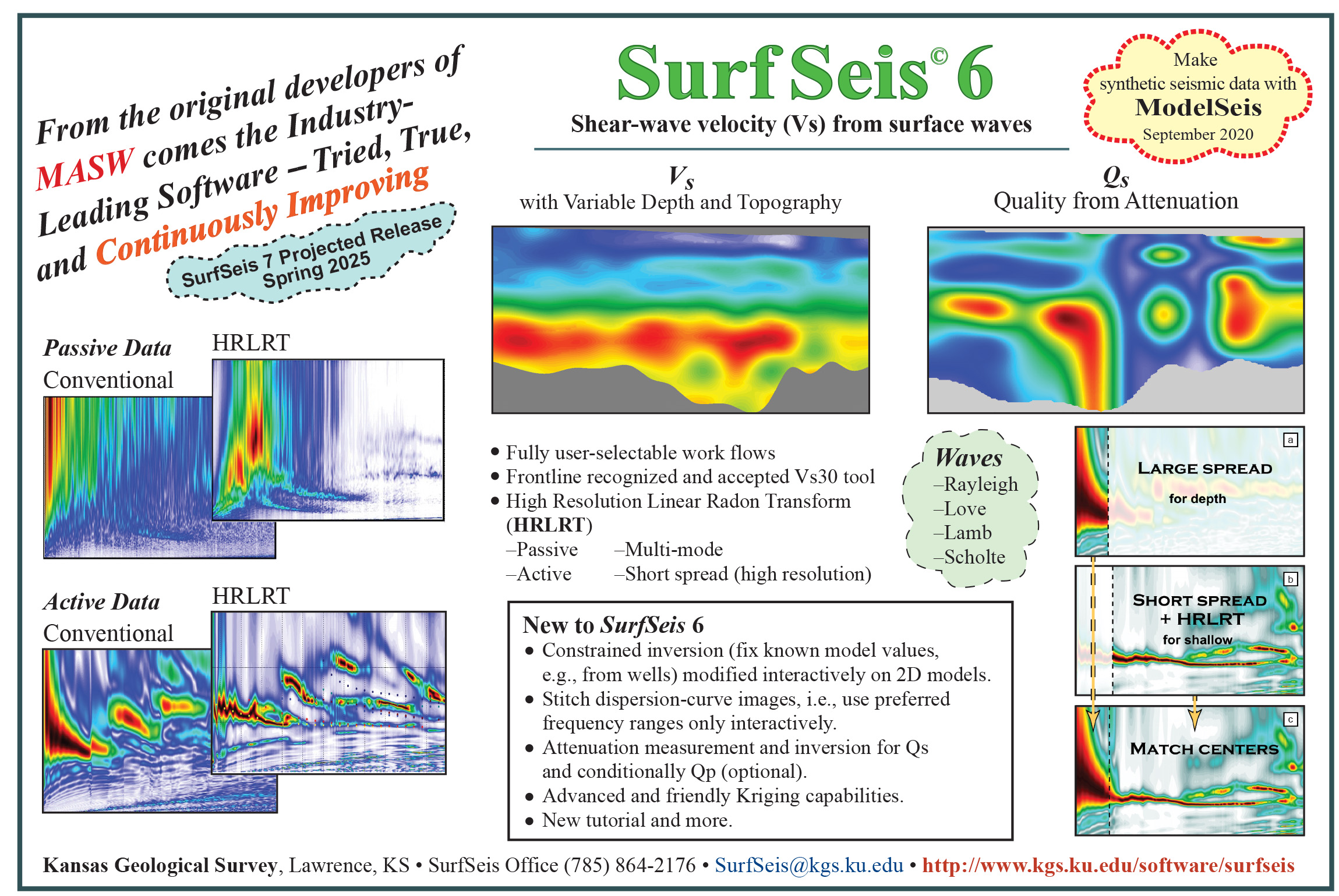From the original developers of MASW comes SurfSeis 6