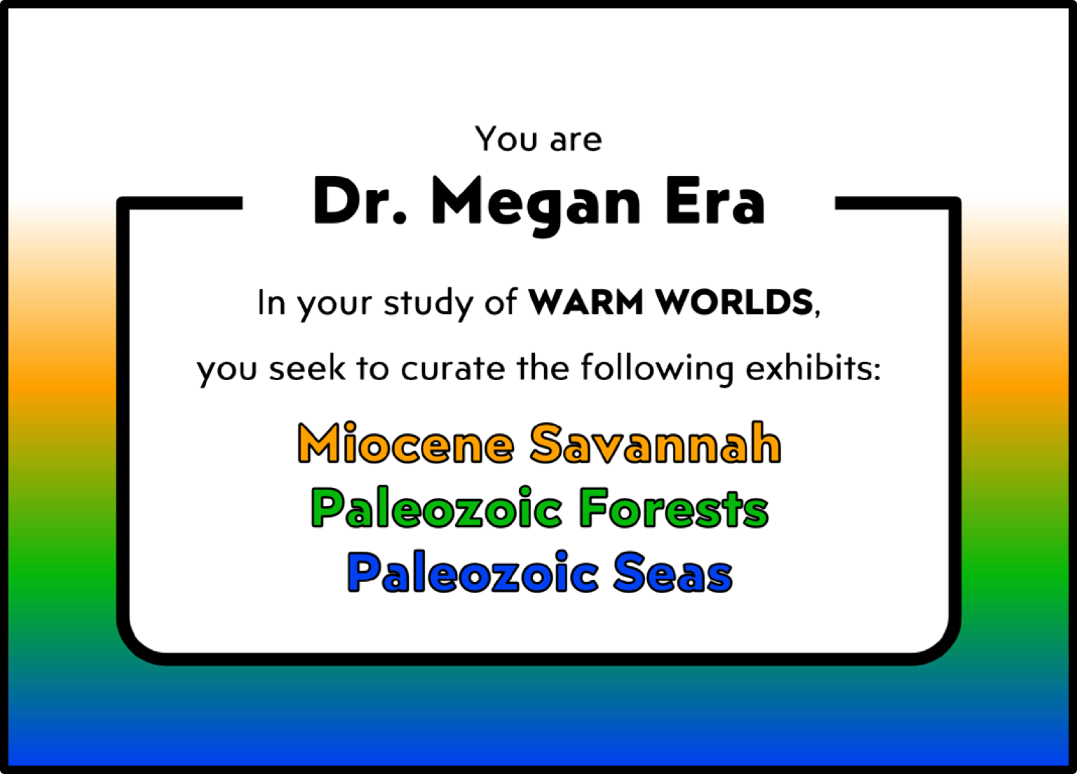 Specimania Curator Card - Dr. Megan Era