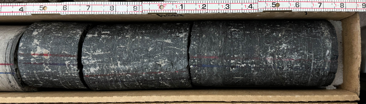"Core obtained from coal interval in Lyon County well"