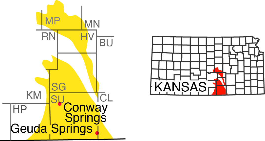 "Springs in the Wellington-McPherson Lowlands region."